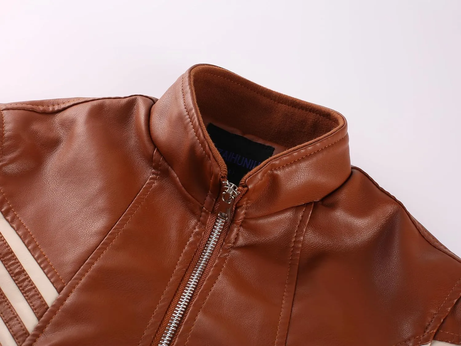Kids PU Leather Flight Bomber Aviator Jackets Boys Motorcycle Biker Leather Jackets Coat For 3-14Years