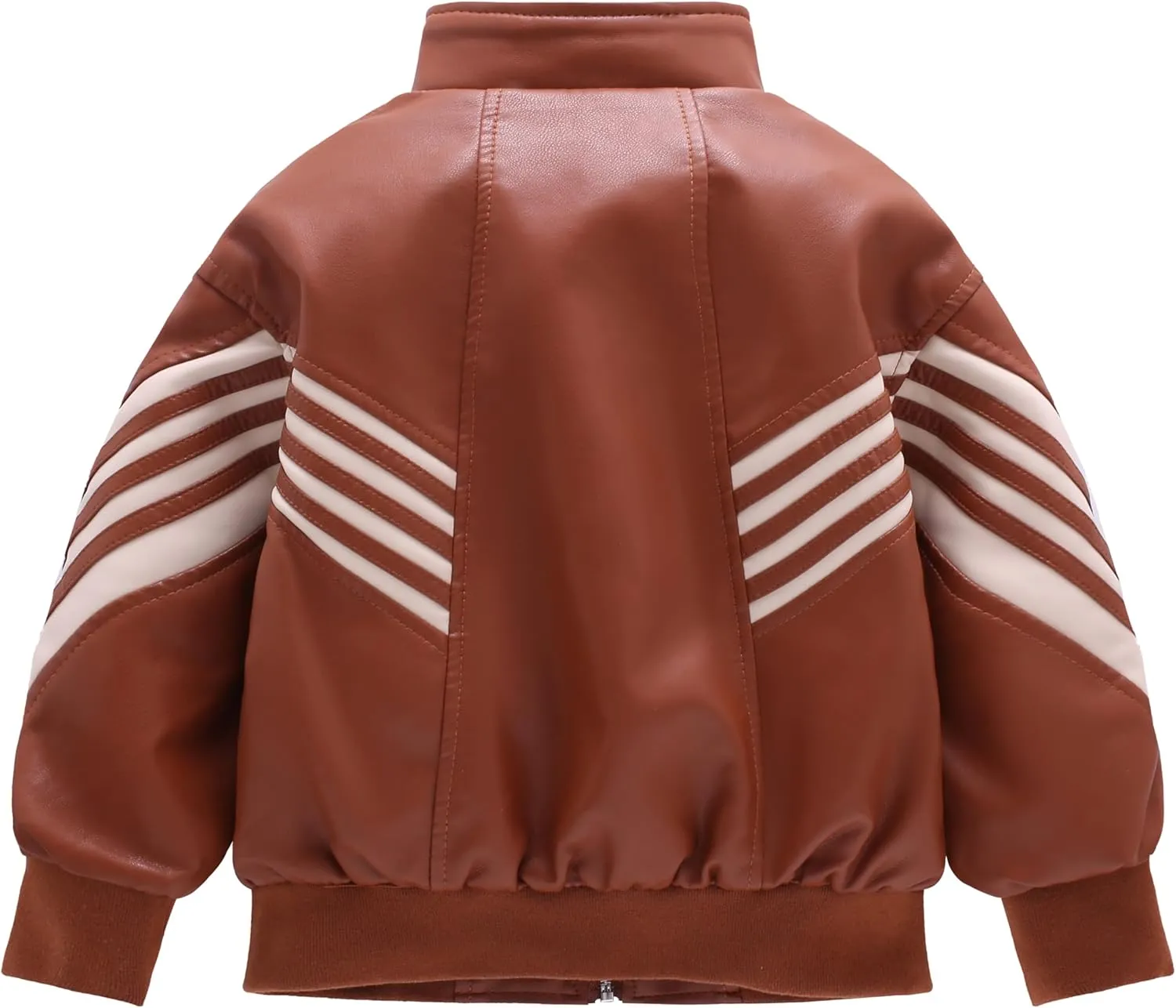 Kids PU Leather Flight Bomber Aviator Jackets Boys Motorcycle Biker Leather Jackets Coat For 3-14Years