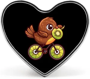Kiwi Bird Fruit Bike Bicycle Heart Pins Lapel Pins Enamel Brooches for Wedding Party Costume Accessory