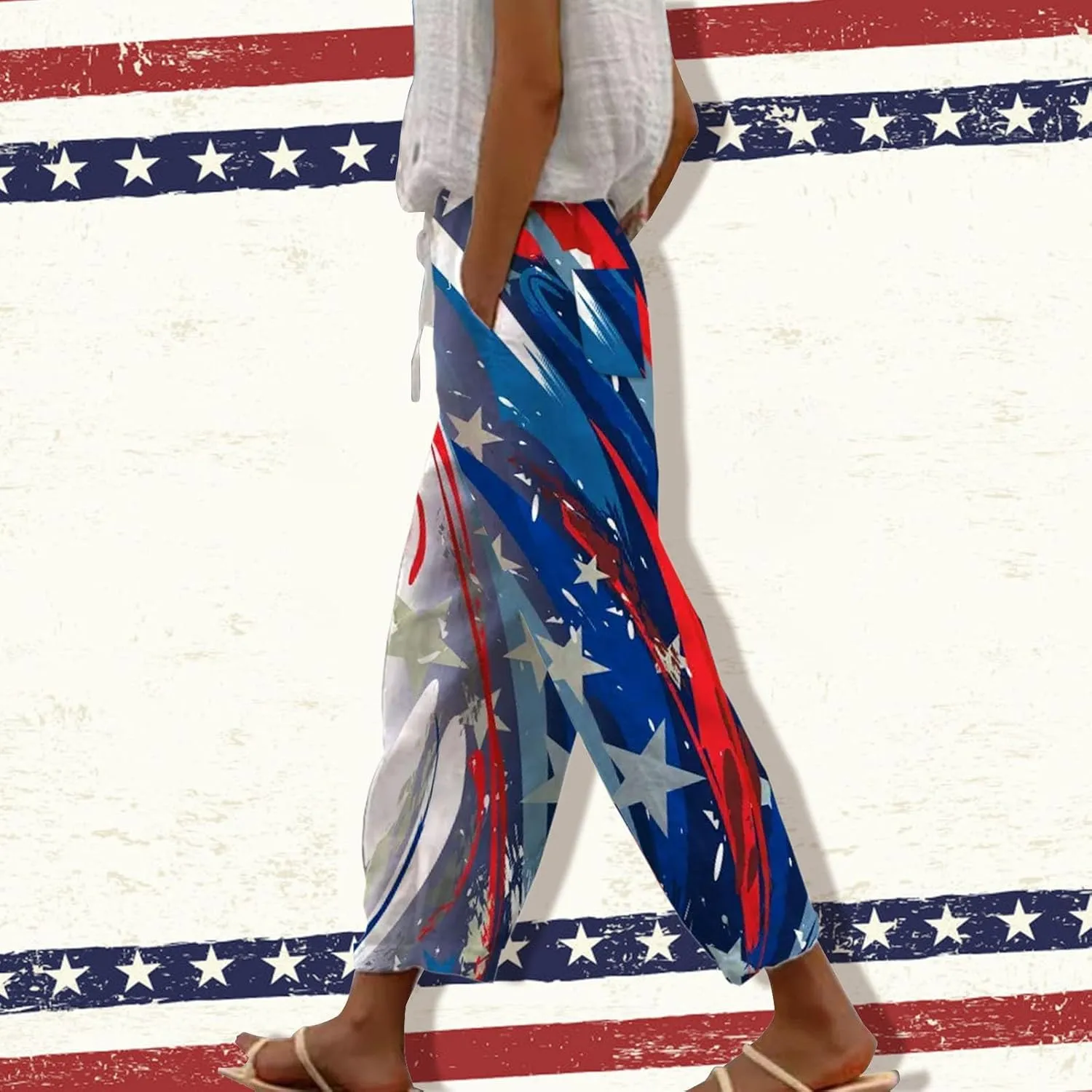 LCMTWX Linen Pants for Women 2024 Cropped Casual Pants Gauza Pants Women Linen White Pants for Women Tall Linen Baggy Pants