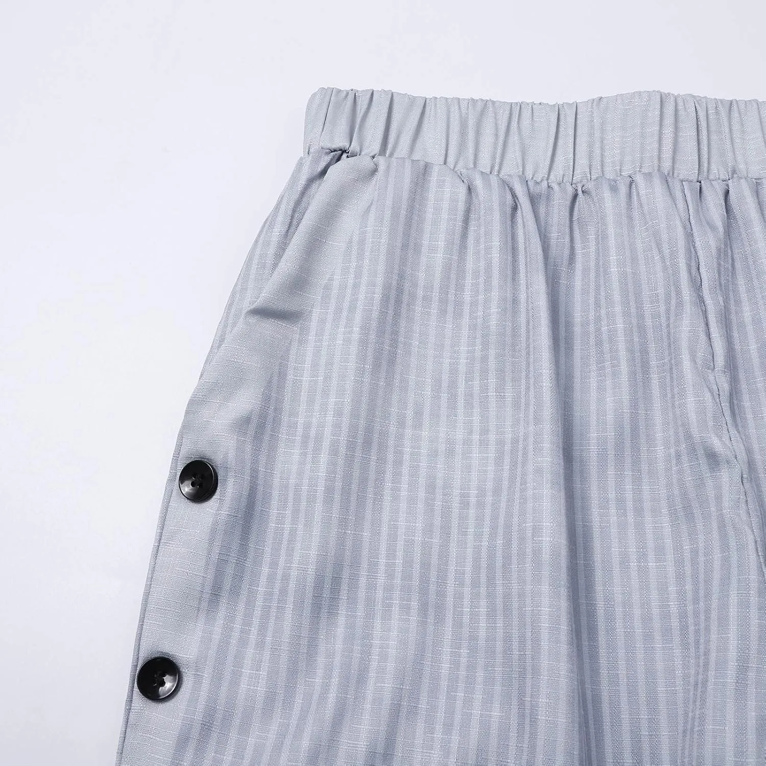 LCMTWX Linen Pants High Waist Pants Drawstring Capri Pants with Pockets Wide Leg Cropped Pants for Cotton Linen Pants Women