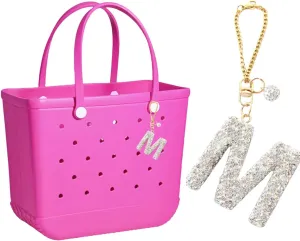 Letter Bag Charms for Bogg Bag Accessories, Bling Bag Charms Purse Charms Keychain for Women