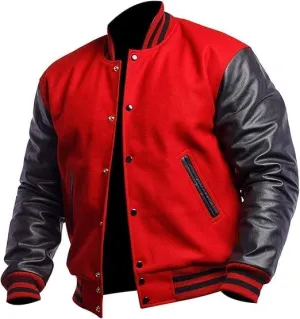 Letterman Varsity Jackets for Men, Baseball Bomber Jackets, High School Letterman Jackets, Warm Wool Outerwear