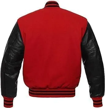 Letterman Varsity Jackets for Men, Baseball Bomber Jackets, High School Letterman Jackets, Warm Wool Outerwear