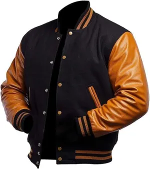 Letterman Varsity Jackets for Men, Baseball Bomber Jackets, High School Letterman Jackets, Warm Wool Outerwear