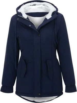 Lined Thick Women's Trench Warm Winter ' Hooded Overcoat Coat Outwear Women's Coat Us Leather Jacket