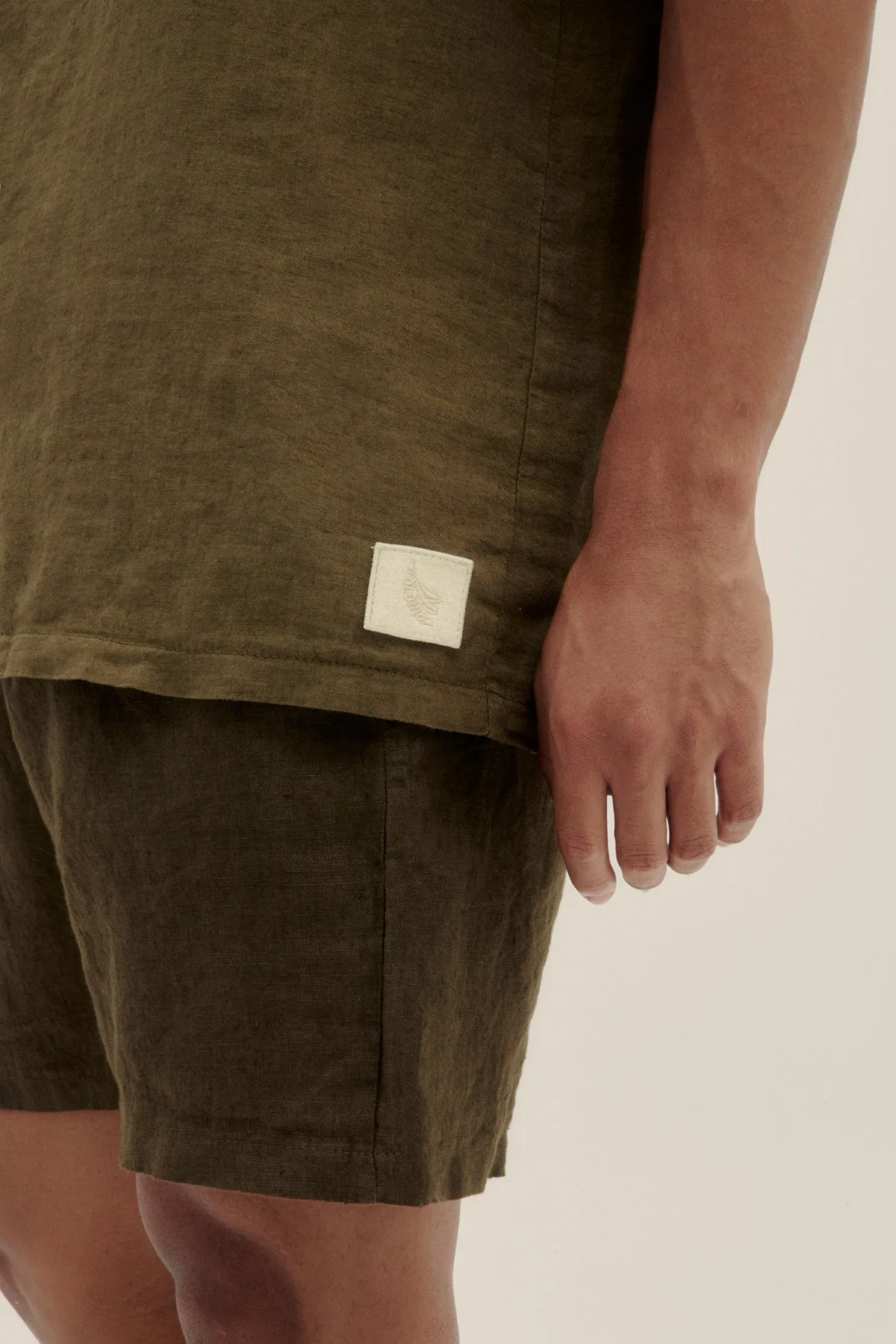 Linen Cotton Camp-Collar Shirt