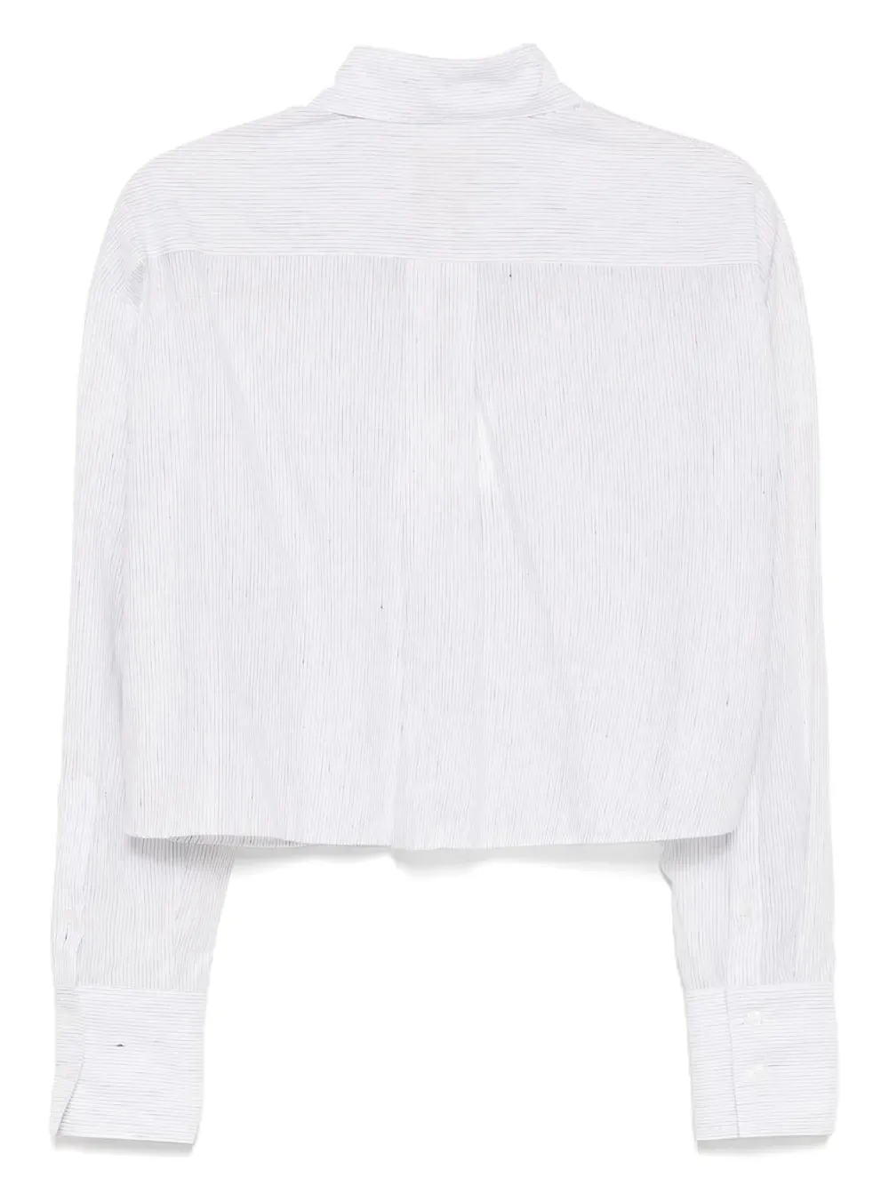 Little Big Joe Shirt in White/Charcoal Faint Linen Stripe
