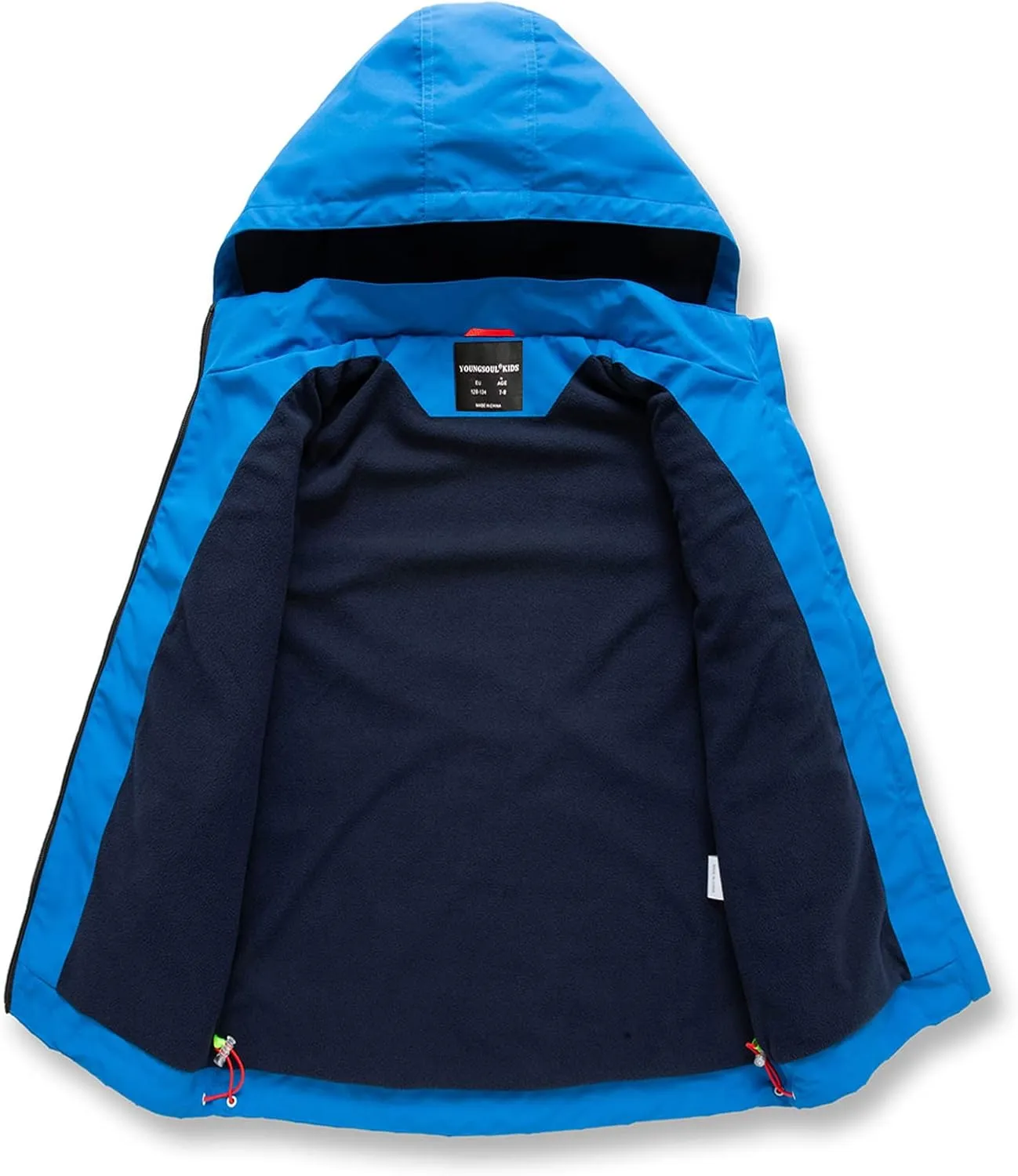 LOKTARC Boys Girls Rain Jacket Kids Lightweight Waterproof Hooded Raincoats Windbreakers