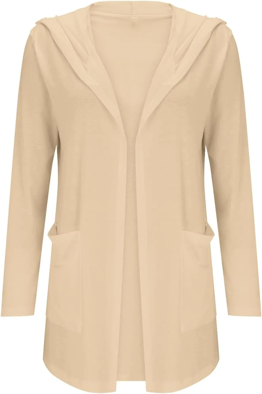 Long Cardigans Sweaters for Women, 2024 Fall Lightweight Trendy Casual Comfy, Open Front Hooded Cardigans with Pocket