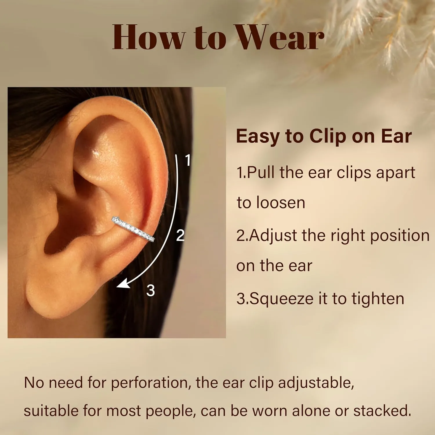 LOYALLOOK Ear Cuff Earrings for Women 14K Gold Plated Ear Cuffs Non Piercing Clip on Cartilage Earring Trendy Fake Earrings Hypoallergenic Huggie Hoop Clip Cuff Earring Lightweight