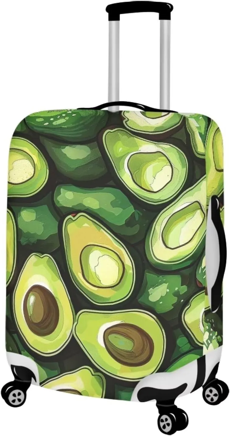 Luggage Cover Avocado Suitcase Cover Protector X-Large Stretch Luggage Cover Suitcase Protector Luggage Sleeve Cover Luggage Covers for Suitcase Foldable for Easy Storage