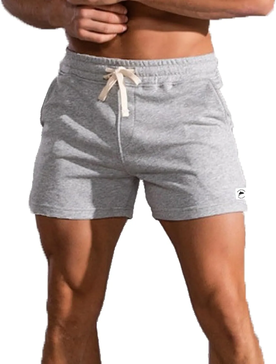 Mens 5 Inch Sweat Shorts Mens Athletic Gym Shorts 5 Inch Inseam Cotton Shorts for Men Gym Shorts with Pockets
