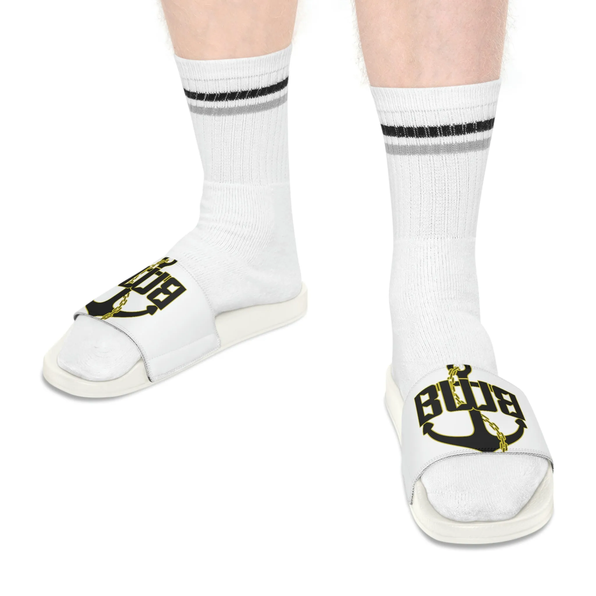 Men's All White Slide Sandals