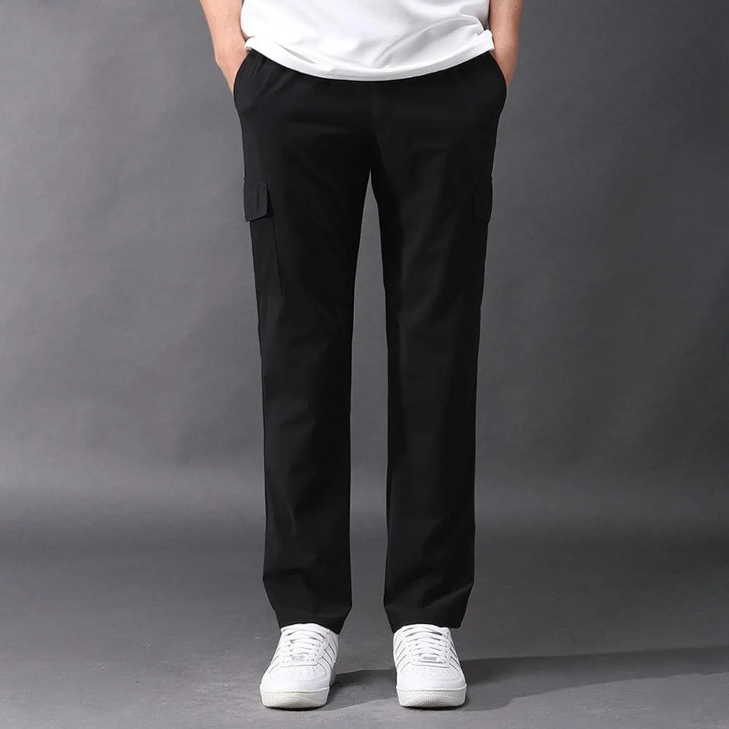 Men's Cargo Pants Long Casual Jogging Pants Stretch Chino Pants Men Regular Casual Pants Slim Fit Business Long Pants