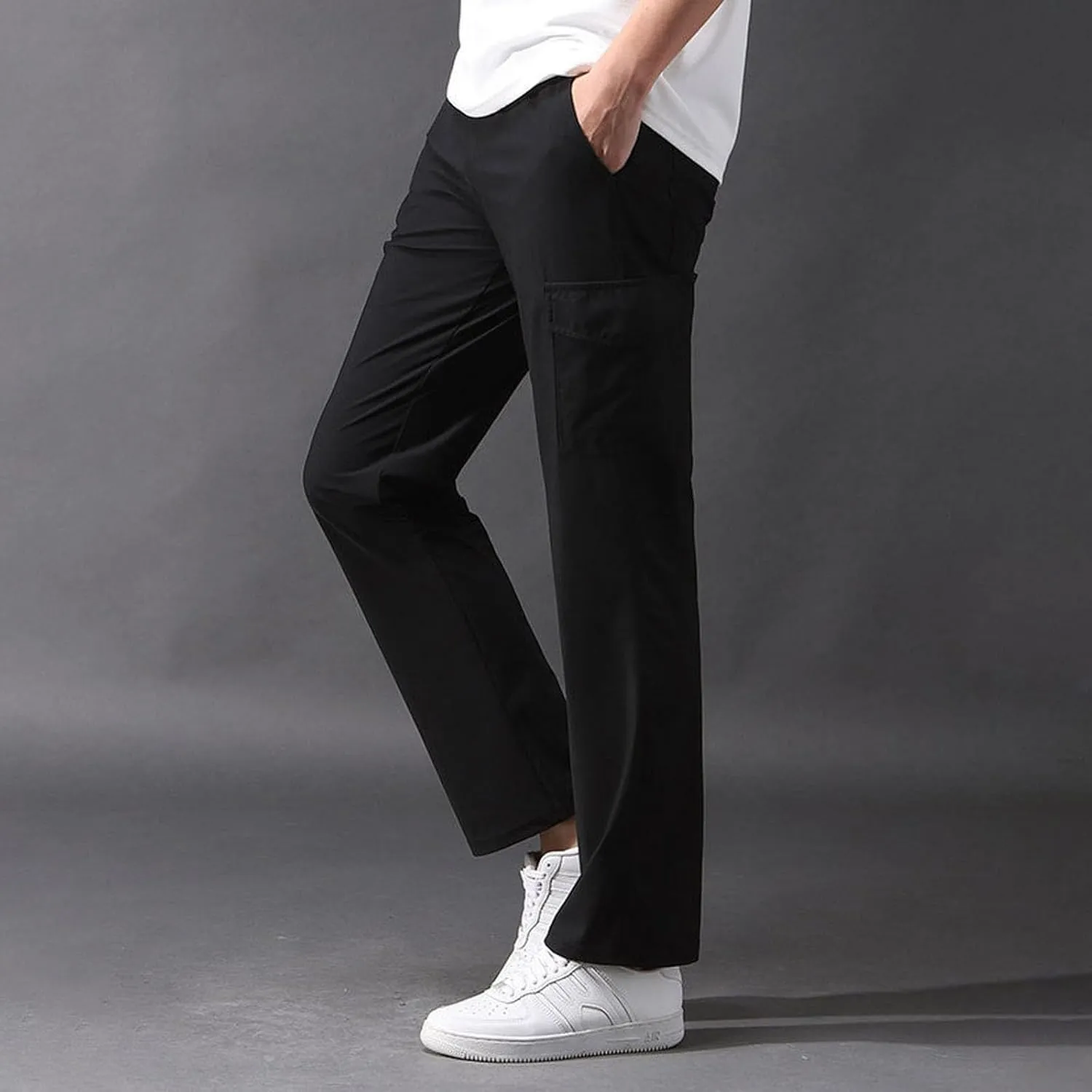 Men's Cargo Pants Long Casual Jogging Pants Stretch Chino Pants Men Regular Casual Pants Slim Fit Business Long Pants
