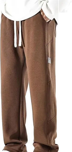 Mens Casual Pants Cargo Drawstring Elastic Waist Pants Linen Summer Beach Pants Open Bottom Casual Pants