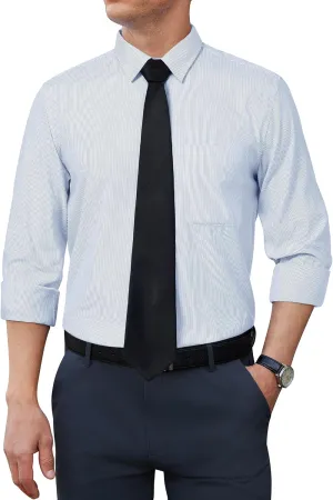 Mens Dress Shirts Long Sleeve Dress Shirts for Men Button Down Shirts Business Casual Shirts for Men Striped Shirt