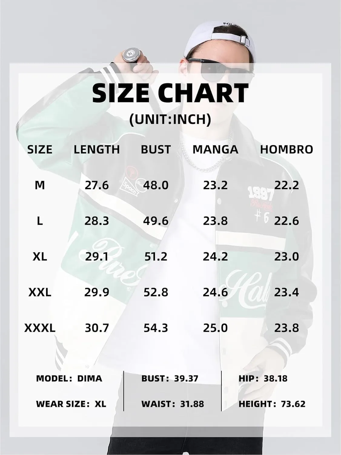 Mens Leather Varsity Jackets Vintage Graphic Racing Motorcycle Bomber Jackets Loose Streetwear Coats Fall&winter