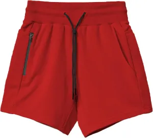 Men's Outdoor Drawstring Fitness Zip Pocket Shorts Tight Fit Athletic Running Shorts Breathable Workout Gym Shorts