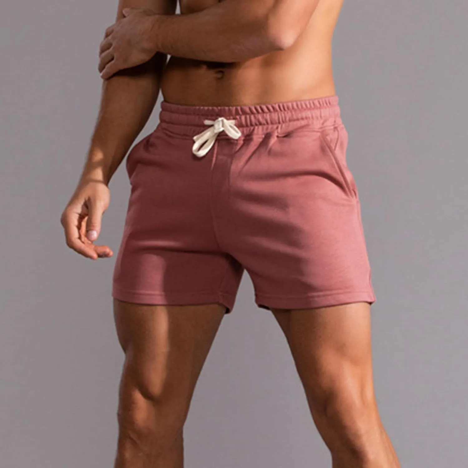 Men's Regular Tight Fit Gym Shorts Lightweight Bodybuilding Athletic Shorts Elastic Waist lounge Training Shorts