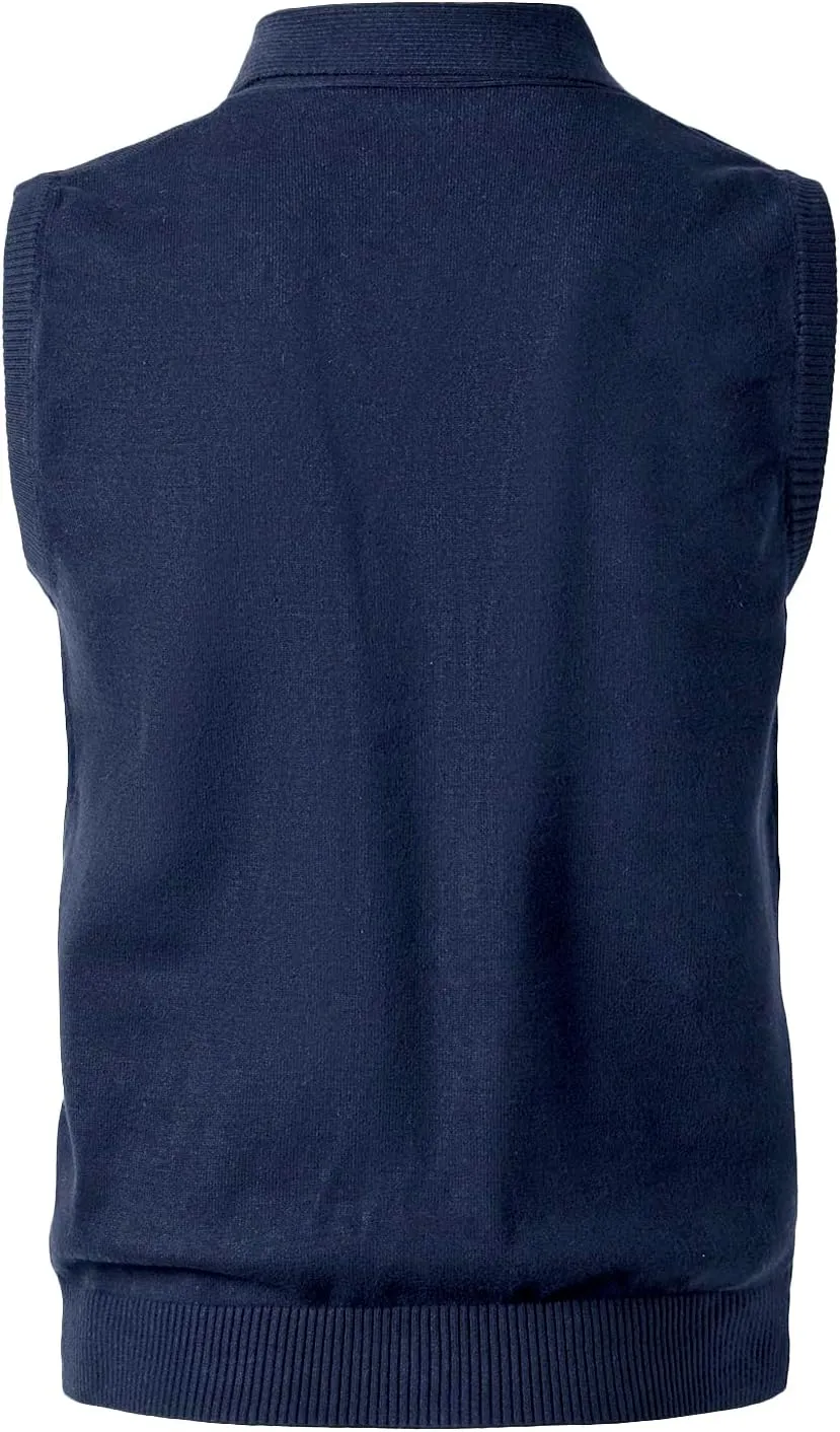 Men's Shawl Collar Sweater Vest Casual Sleeveless Knitted Button Cardigan Vest Knitwear