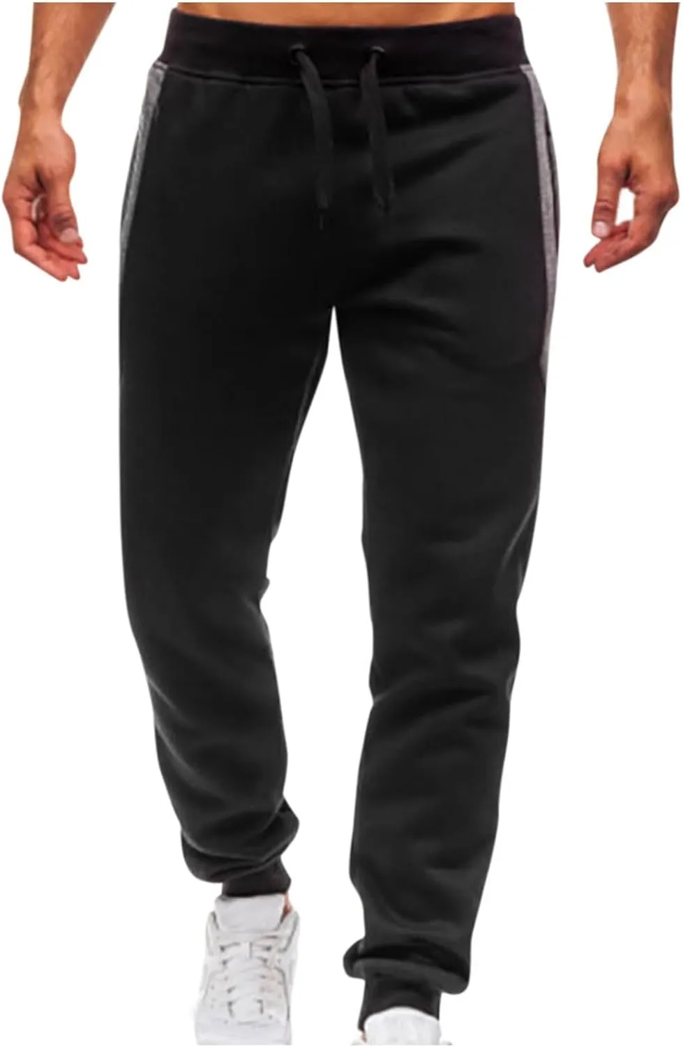 Mens Sweat Pants Drawstring Stretch Track Pants Athletic Gym Pants Slim Fit Rain Pants Summer Workout Compression Pants