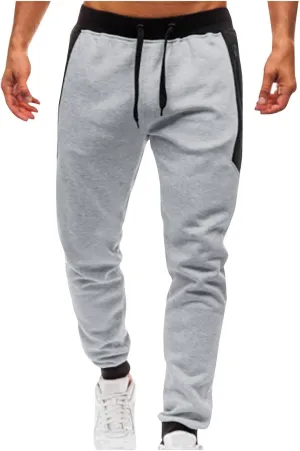 Mens Sweat Pants Drawstring Stretch Track Pants Athletic Gym Pants Slim Fit Rain Pants Summer Workout Compression Pants