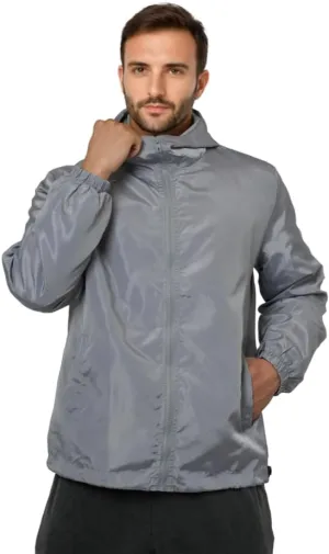 Mens Windbreaker Jackets Lightweight Hooded Zippered Jackets for Men Hiking Cycling Sportswear