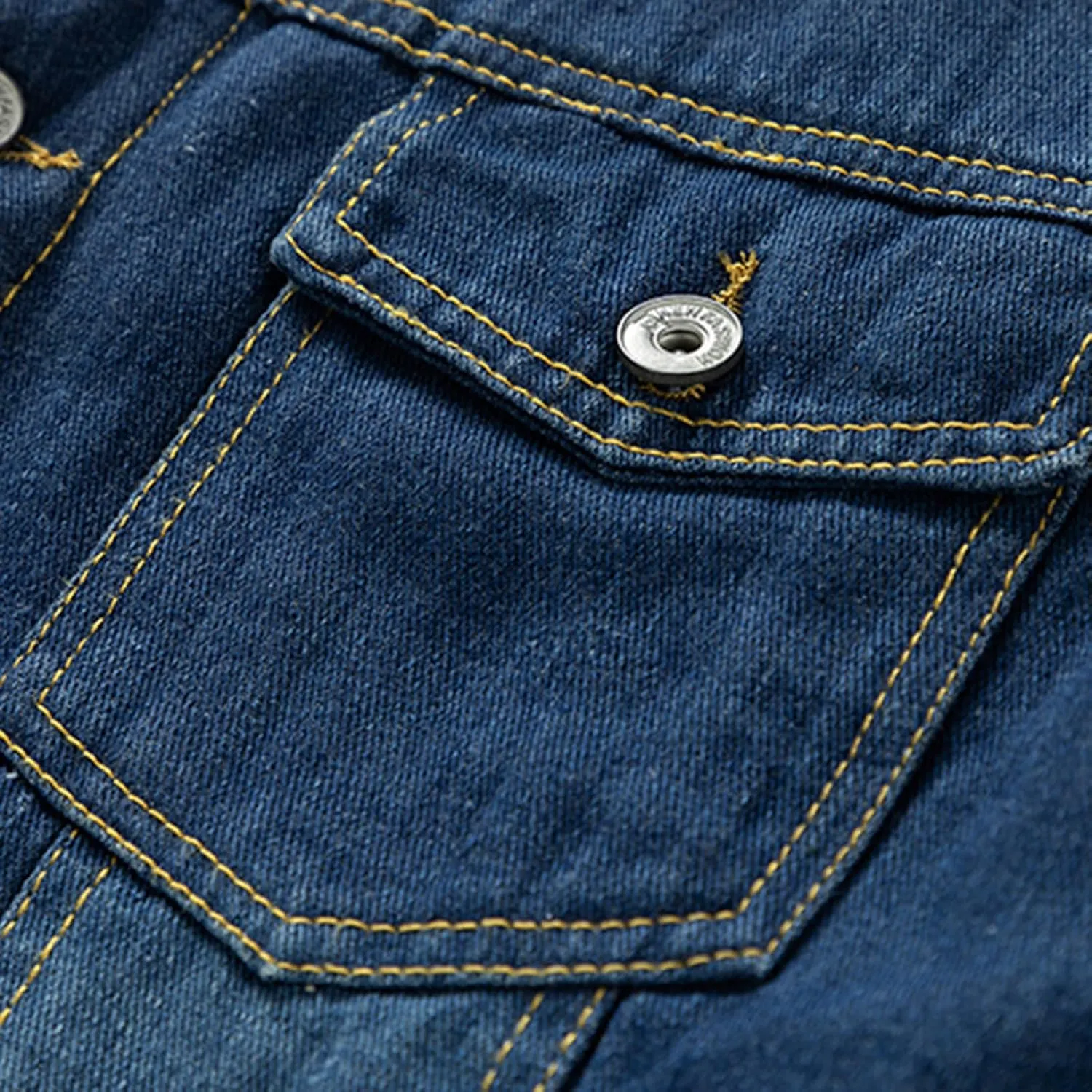 Men's Winter Coat: Fleece Lined Denim Jacket with Pockets, Big & Tall Sizes, Multicoloured