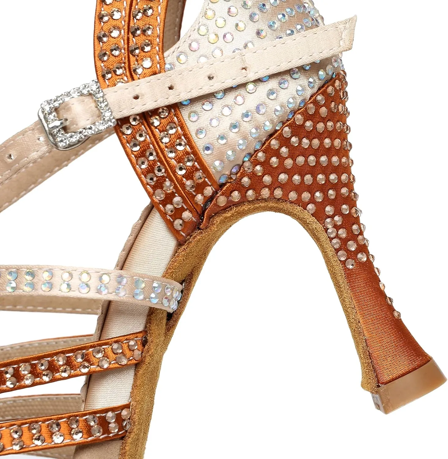 Minishion Ladies Dance Shoes Rhinestions Latin Dance Heels L450