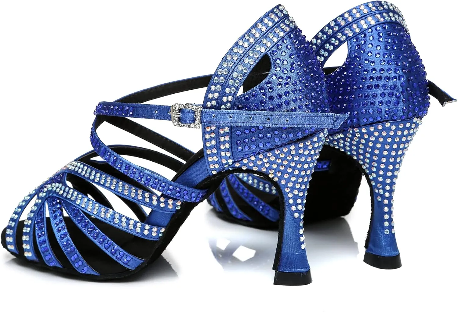 Minishion Ladies Dance Shoes Rhinestions Latin Dance Heels L450