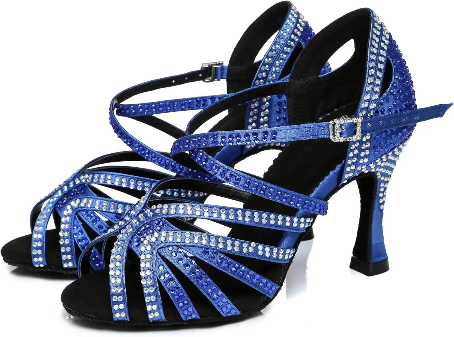 Minishion Ladies Dance Shoes Rhinestions Latin Dance Heels L450