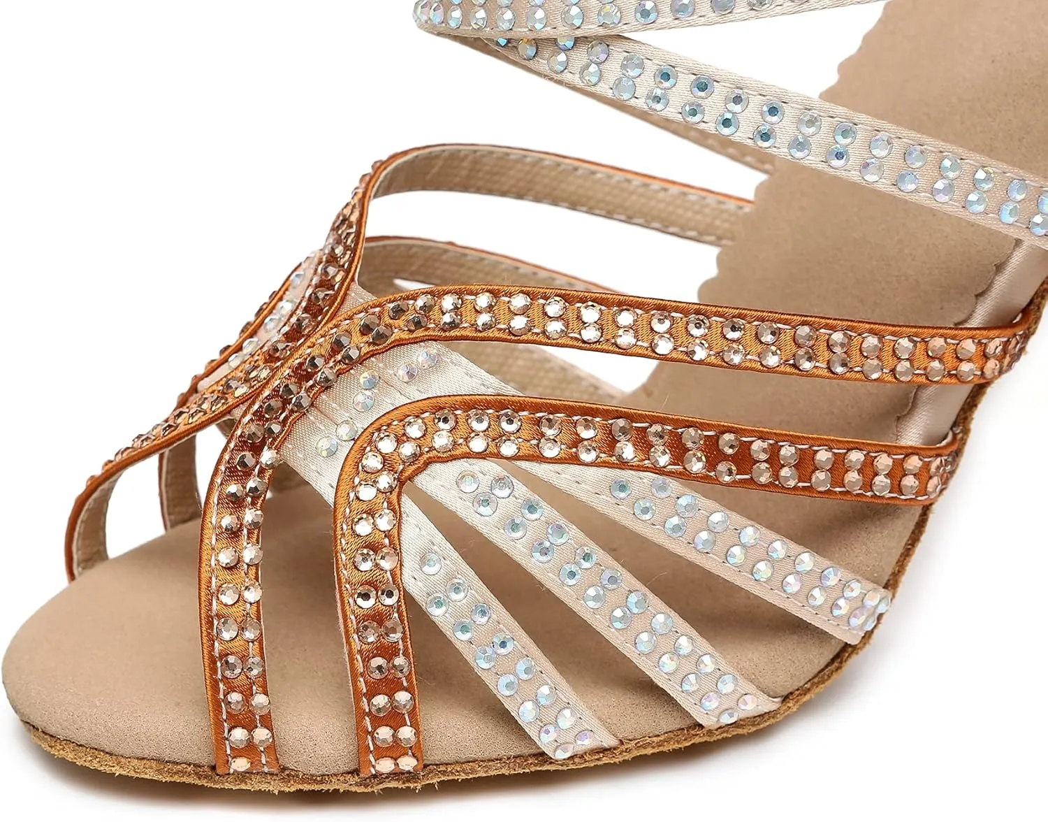 Minishion Ladies Dance Shoes Rhinestions Latin Dance Heels L450