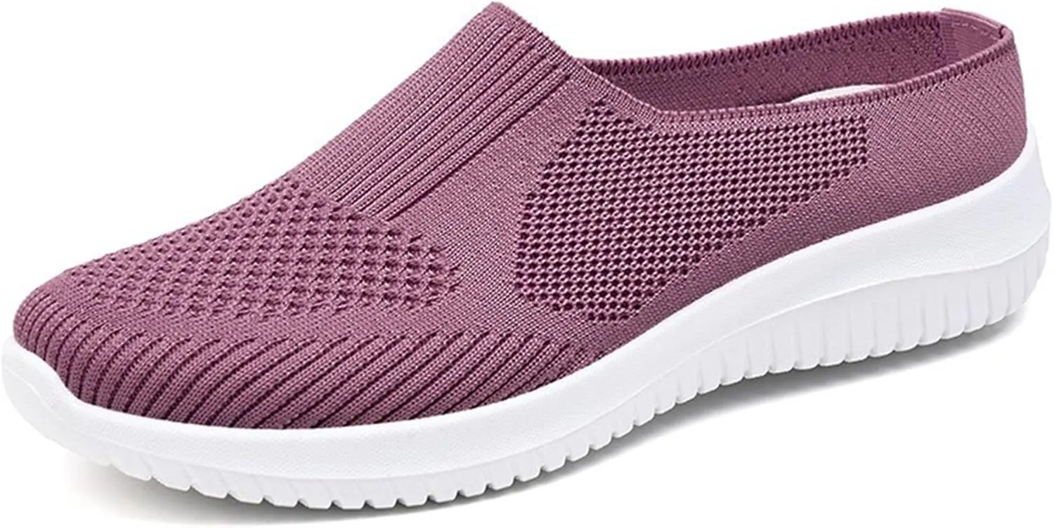 Mules for Women 2025 Comfortable Mesh Air Cushion Mule Sneakers Orthopedic Closed Toe Slip on Walking Shoes