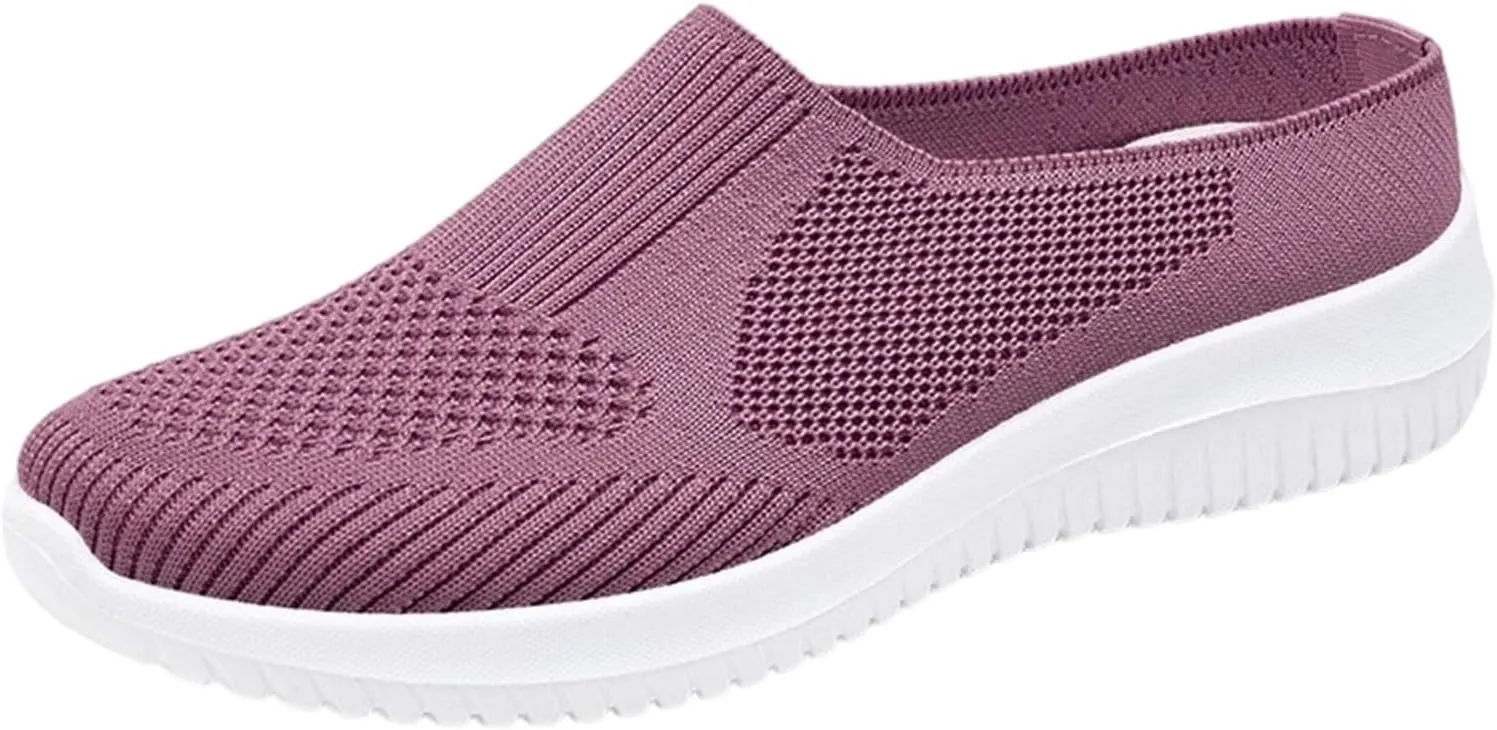 Mules for Women 2025 Comfortable Mesh Air Cushion Mule Sneakers Orthopedic Closed Toe Slip on Walking Shoes
