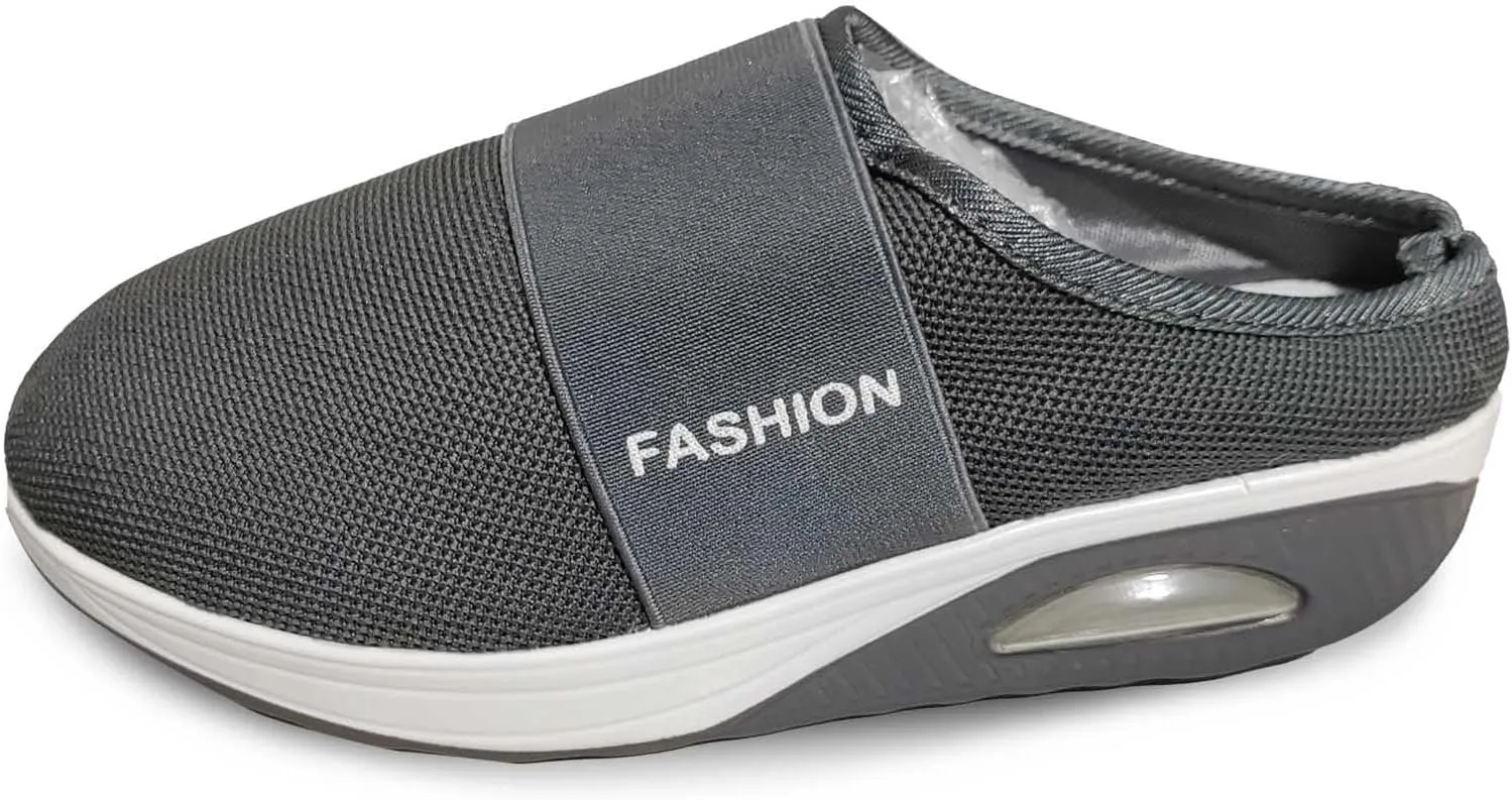 Mules for Women 2025 Slip on Mesh Backless Mule Sneakers Air Cushion Orthopedic Walking Shoes with Arch Support