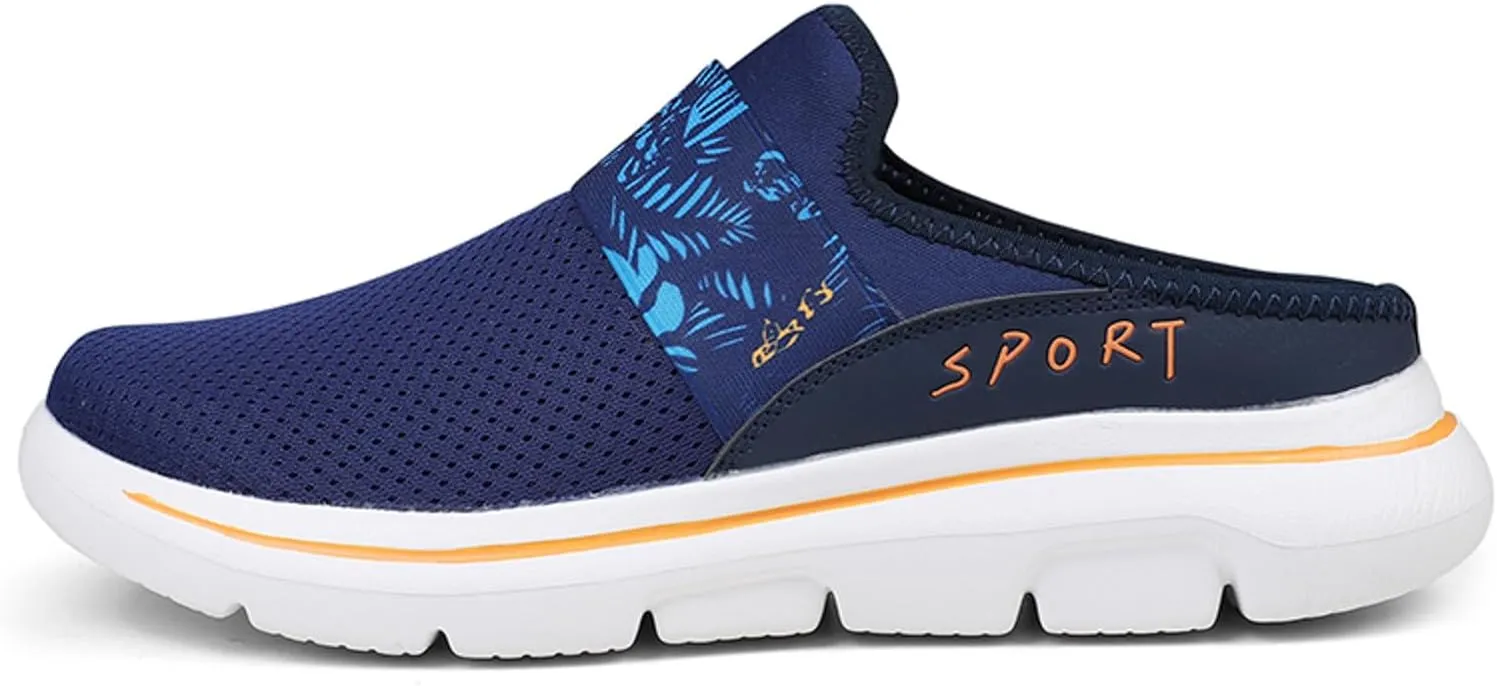 Mules for Women 2025 Slip on Mesh Mule Shoes Sneakers Summer Breathable Closed Toe Walking Shoes with Arch Support
