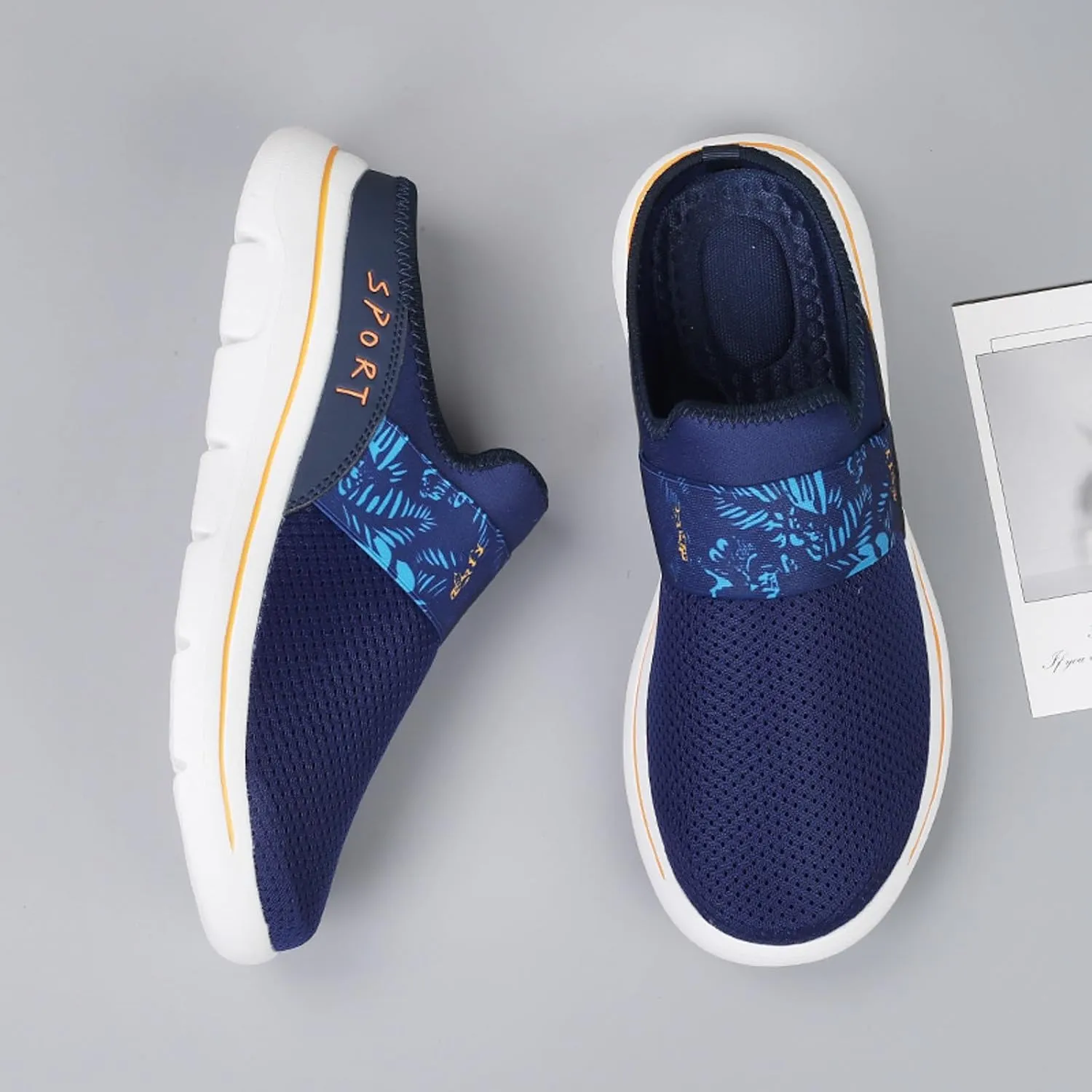 Mules for Women 2025 Slip on Mesh Mule Shoes Sneakers Summer Breathable Closed Toe Walking Shoes with Arch Support
