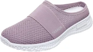 Mules for Women 2025 Slip on Wide Width Mesh Mule Walking Sneakers Backless Orthopedic Slipper with Arch Support