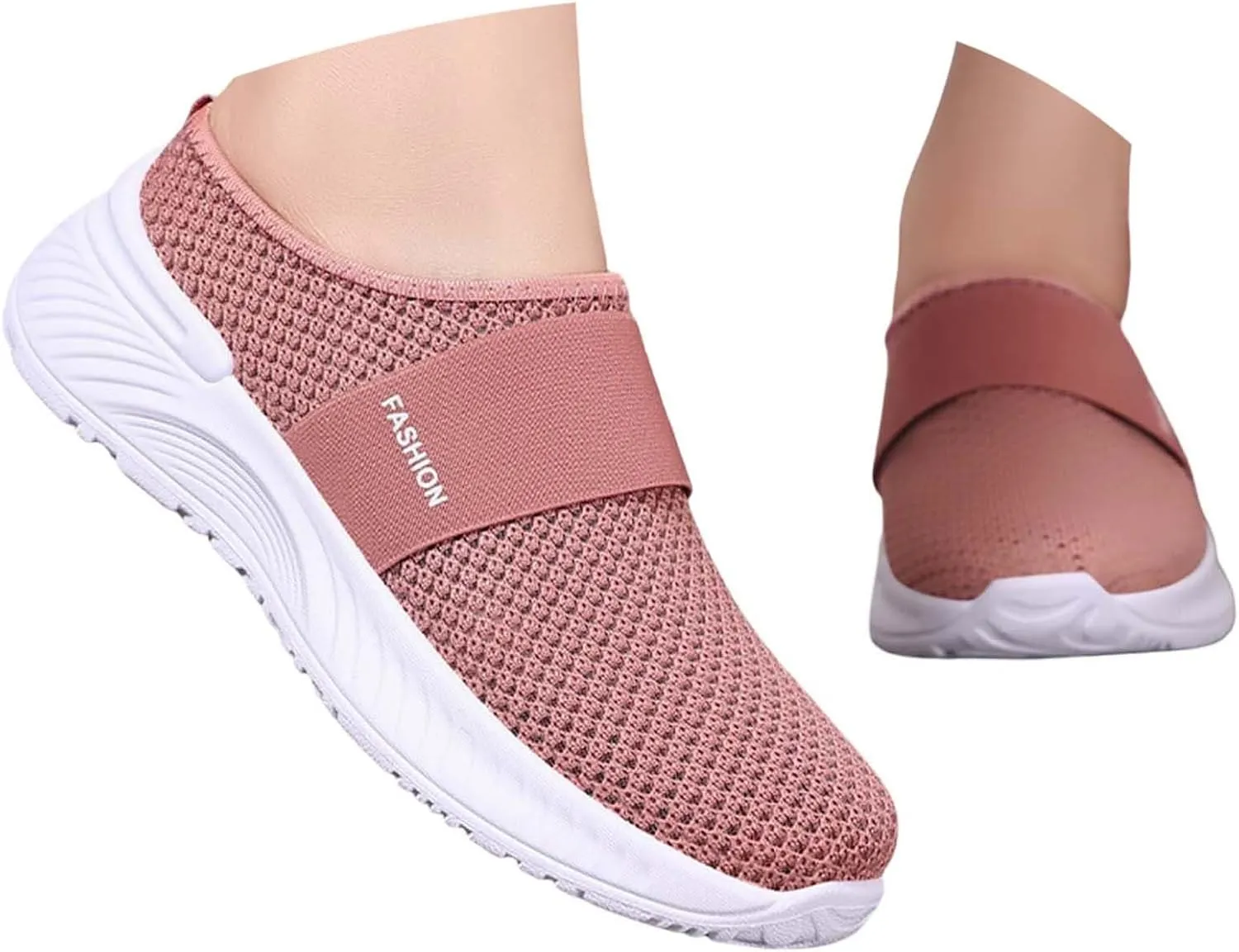Mules for Women 2025 Summer Slip on Wide Width Mesh Mule Shoes Backless Orthopedic Walking Shoes with Arch Support
