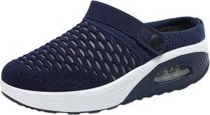 Mules for Women Breathable Mesh Walking Mules Outdoor Hiking Slip On Sandals Sports Water Shoes Fashion Sneakers Slippers Classic Clogs for Women Men Open Back Slip On Shoes Closed Toe Slides