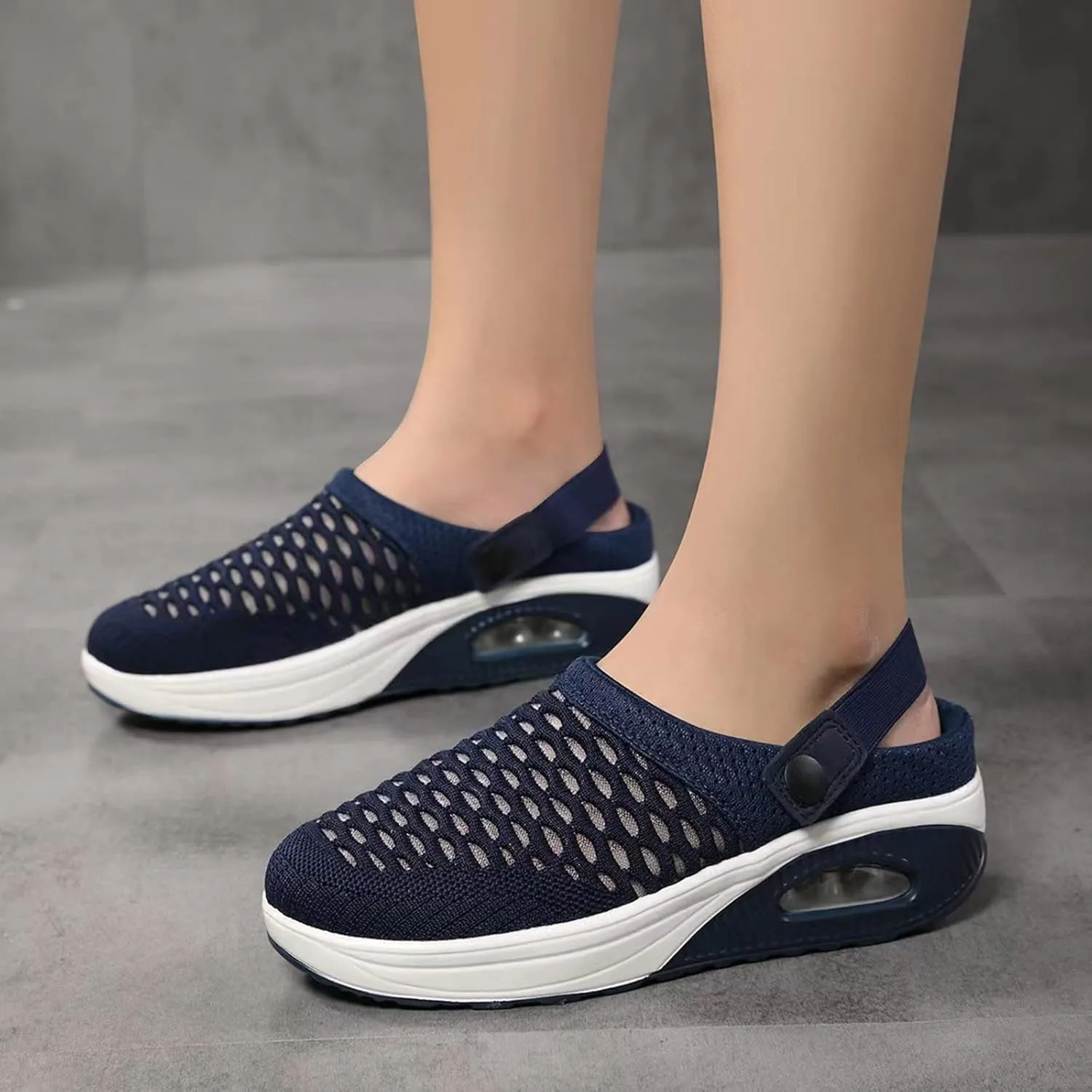 Mules for Women Breathable Mesh Walking Mules Outdoor Hiking Slip On Sandals Sports Water Shoes Fashion Sneakers Slippers Classic Clogs for Women Men Open Back Slip On Shoes Closed Toe Slides