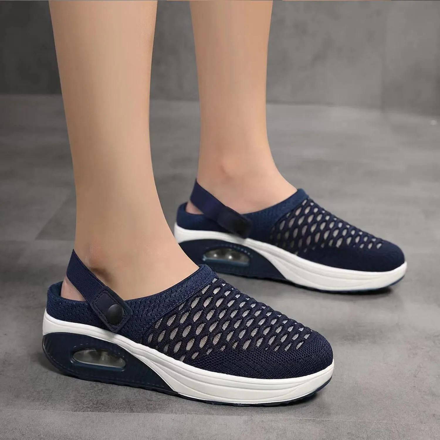 Mules for Women Breathable Mesh Walking Mules Outdoor Hiking Slip On Sandals Sports Water Shoes Fashion Sneakers Slippers Classic Clogs for Women Men Open Back Slip On Shoes Closed Toe Slides