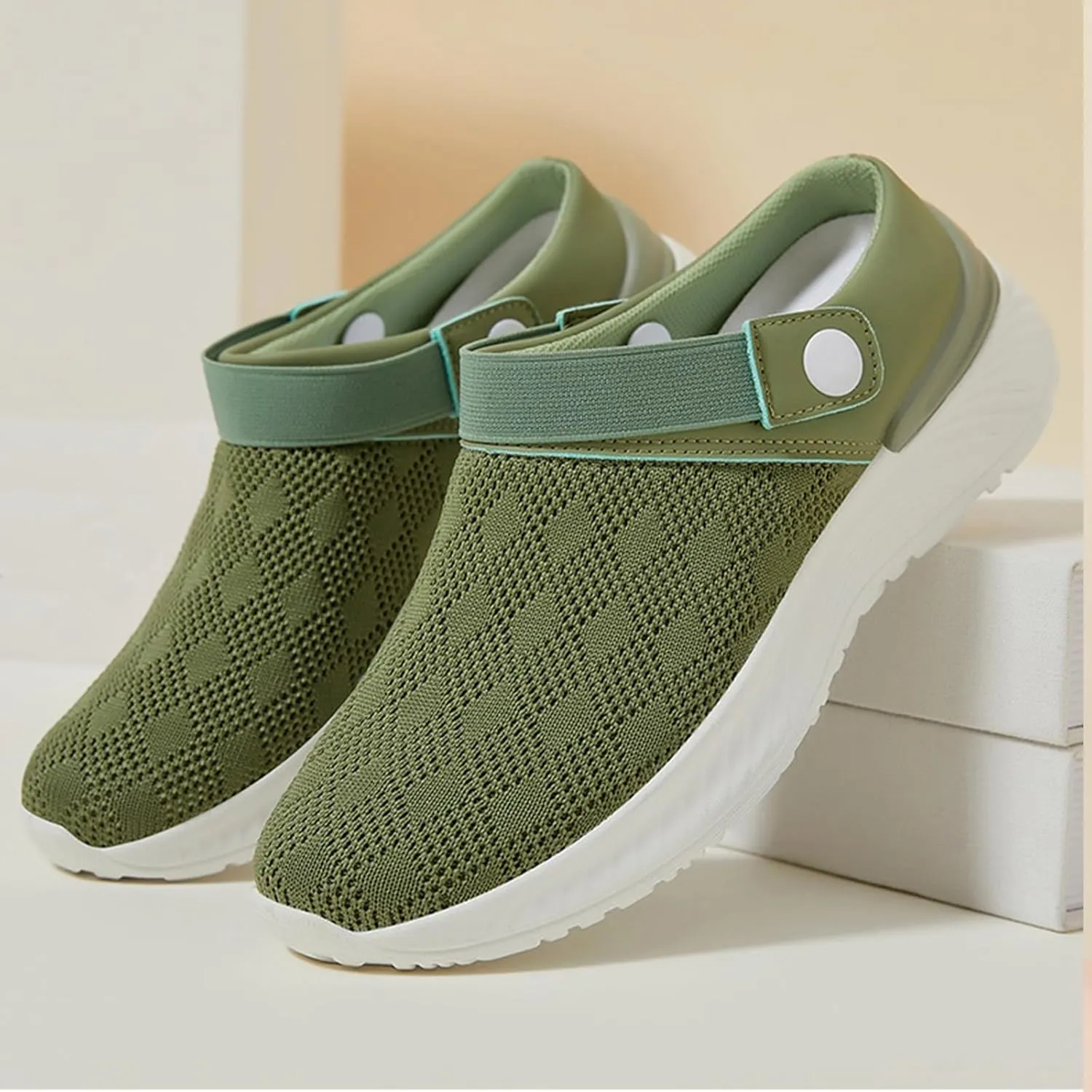 Mules for Women Outdoor Hiking Slip On Sandals Sports Water Shoes Fashion Slippers Classic Clogs for Women Breathable Mesh Walking Mules Sneakers Open Back Slip On Shoes Orthopedic Diabetic Shoe