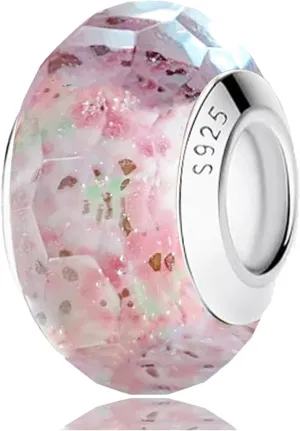 Murano Glass Charms for Pandora Bracelets Authentic 925 Sterling Silver Charms for Bracelets Glass Charms fit Pandora Style Bracelet for Women