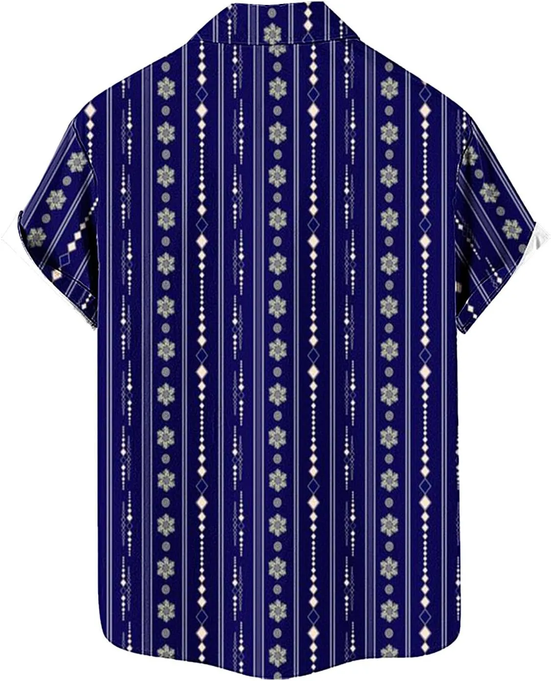 Muscularfit Linen Shirts for Men Western Ethnic Button Down Shirts Short Sleeve Floral Casual Shirts Summer Vacation Shirts