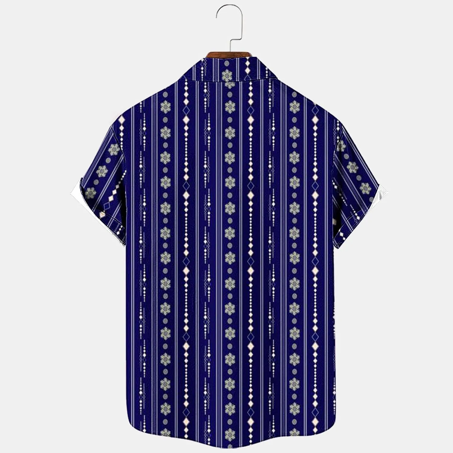 Muscularfit Linen Shirts for Men Western Ethnic Button Down Shirts Short Sleeve Floral Casual Shirts Summer Vacation Shirts