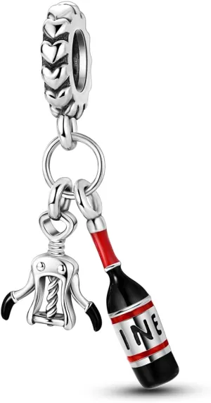 NARMO S925 Sterling Silver Charms Hamsa Charm for Pandora Bracelets Cross Charms for Bracelets Perfume High Heels Dangle Charms Silver Charms for Women