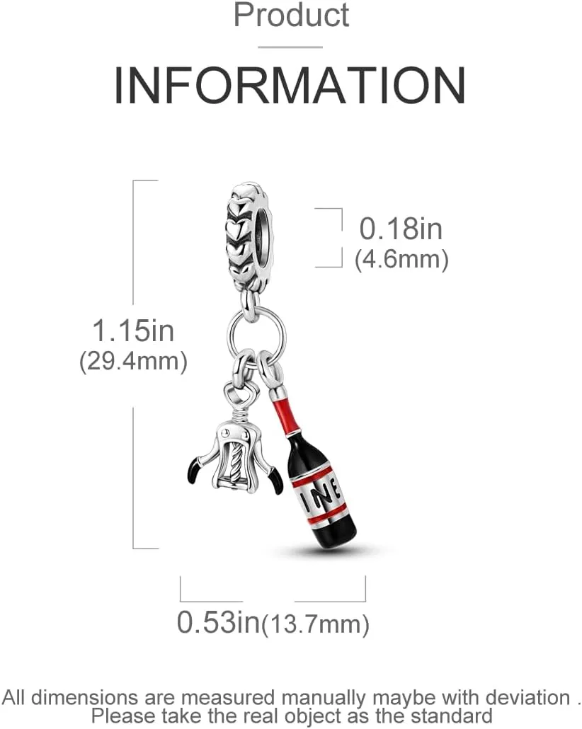 NARMO S925 Sterling Silver Charms Hamsa Charm for Pandora Bracelets Cross Charms for Bracelets Perfume High Heels Dangle Charms Silver Charms for Women